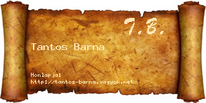 Tantos Barna névjegykártya